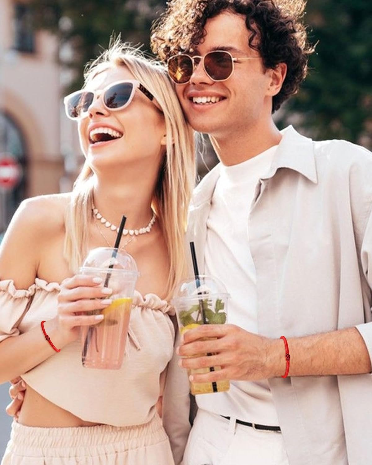 Red String of Fate Matching Bracelets for Couples Valentines Day Gifts for Him Her Birthday Galentines Day Gifts for Boyfriend Girlfriend Husband Wife Friend - Image 2