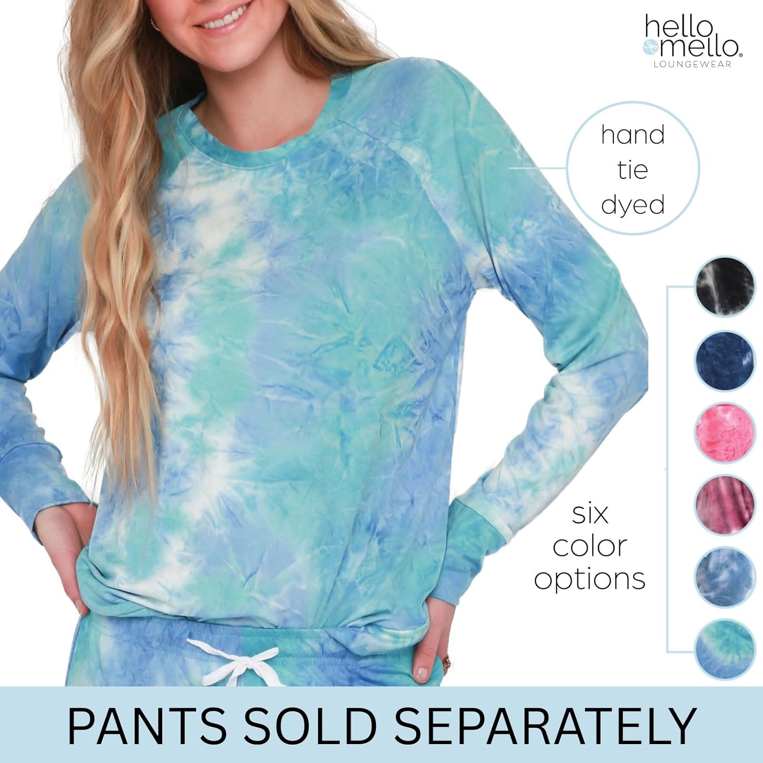 Hello Mello Dyes The Limit Lounge Long Sleeve Pajama Top - Image 3