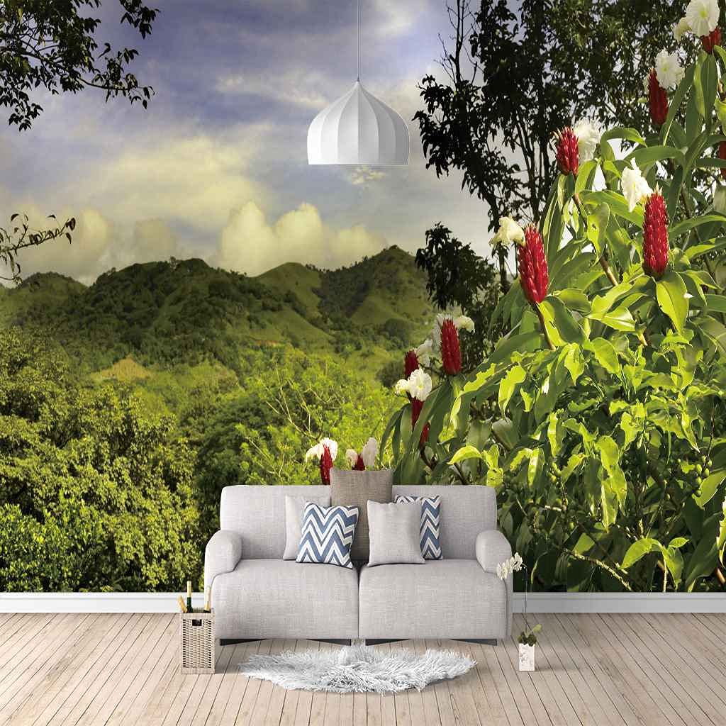 Papier peint photo 3D jungle 400x280 cm pour salon et chambre