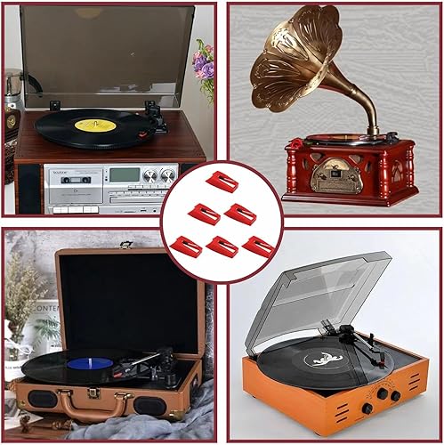 Miniatura 6 de Paquete de 6 agujas de tocadiscos de diamante de repuesto universales para tocadiscos de vinilo, aguja para tocadiscos de vinilo, fonógrafo LP,