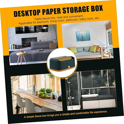 Miniatura 7 de Alipis Caja de pañuelos de almacenamiento multifuncional Contenedores prácticos para decoración del hogar