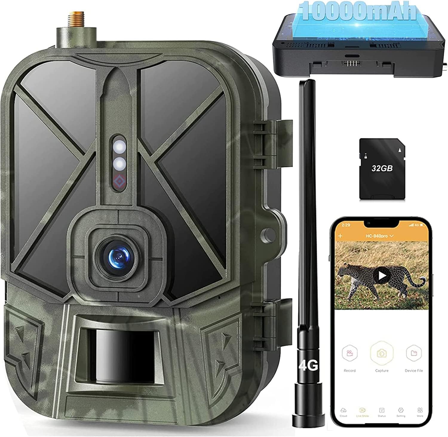 Fototrappola Solare FKPCAM 4K 64MP - Batteria 5000mAh, Impermeabile IP67, Visione Notturna - Foto 8