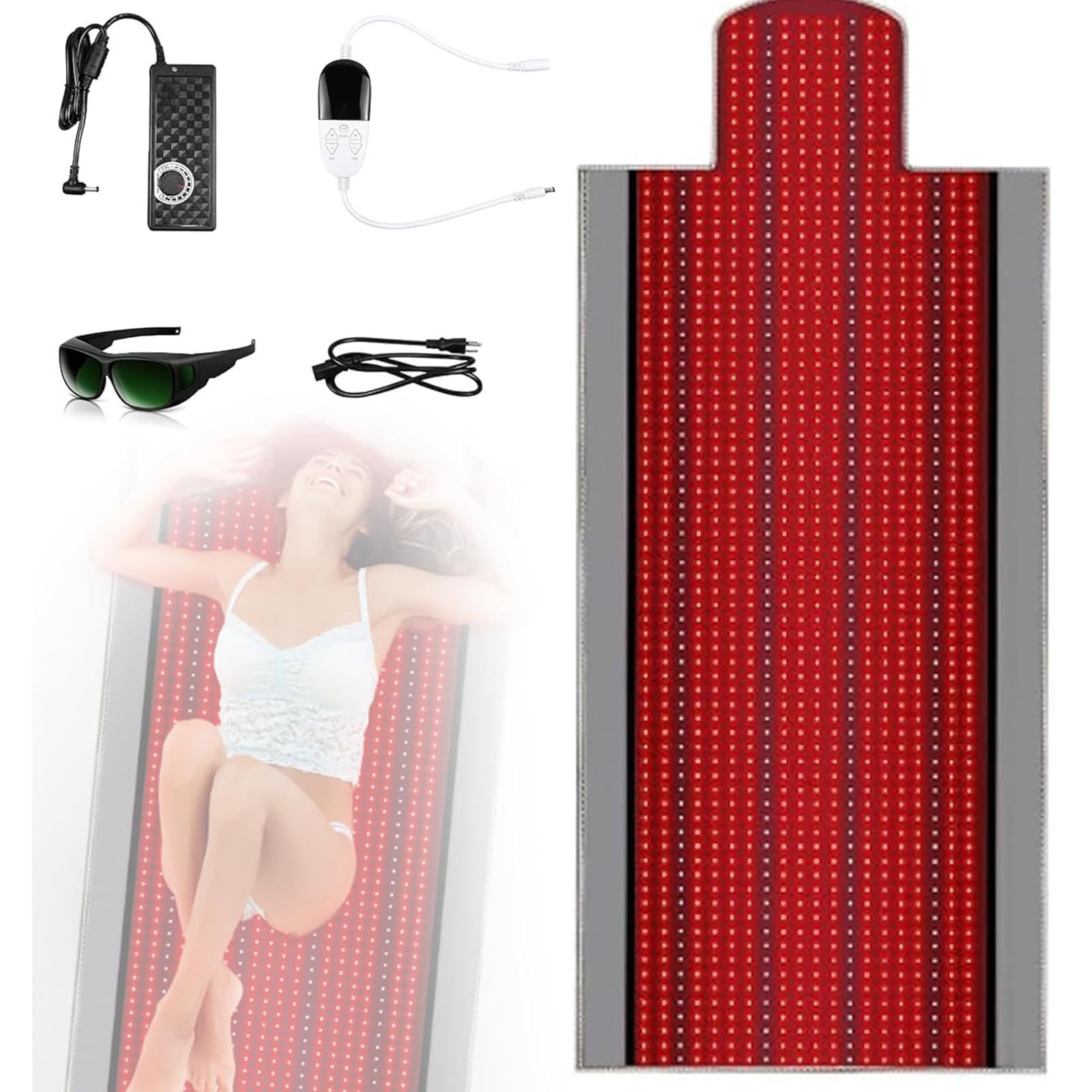 Il Tappetino terapeutico a Luce Rossa da 1370 Pezzi LED 660nm promuove la circolazione sanguigna, migliora l'attività Cellulare e accelera la rigenerazione Cellulare per Tutto Il Corpo.