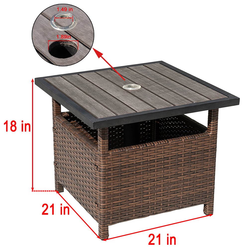 Buy Sundale Outdoor Patio Umbrella Stand All Weather Wicker Rattan 22