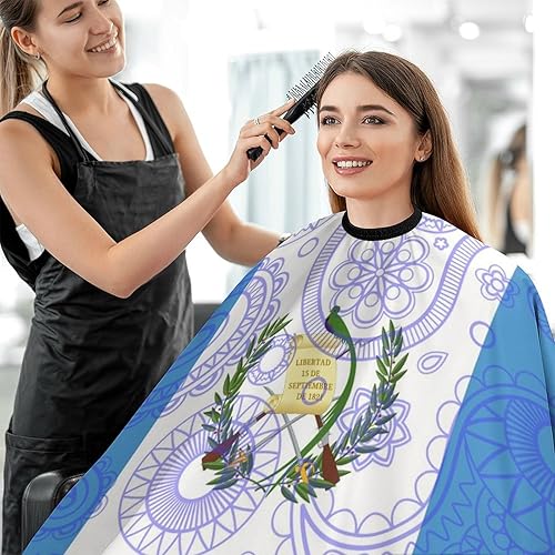 Miniatura 5 de Guatemala Paisley Flag - Delantal profesional para corte de pelo, peluquería con cierre a presión