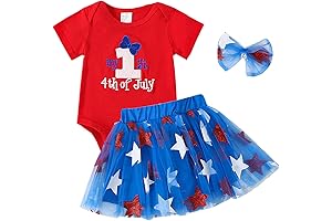Patriotic My First 4th of July Onesie for Baby Girls