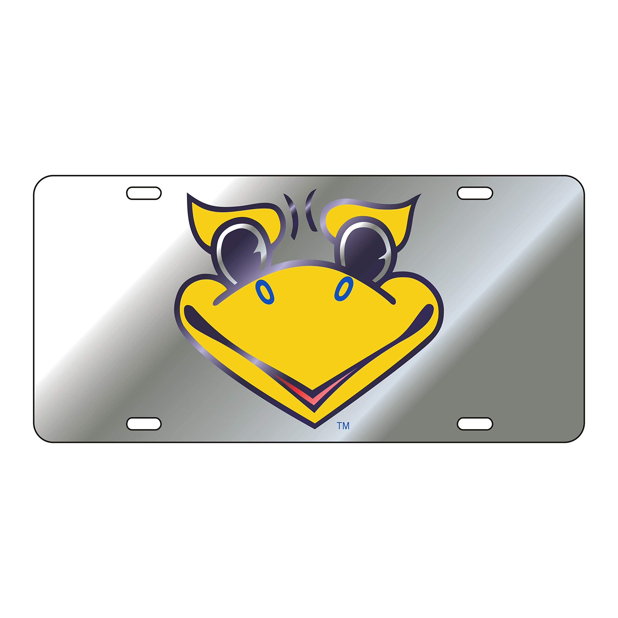 Kansas Jayhawks Laser Cut Inlaid Mirrored Silver Jayhawk Face Plate