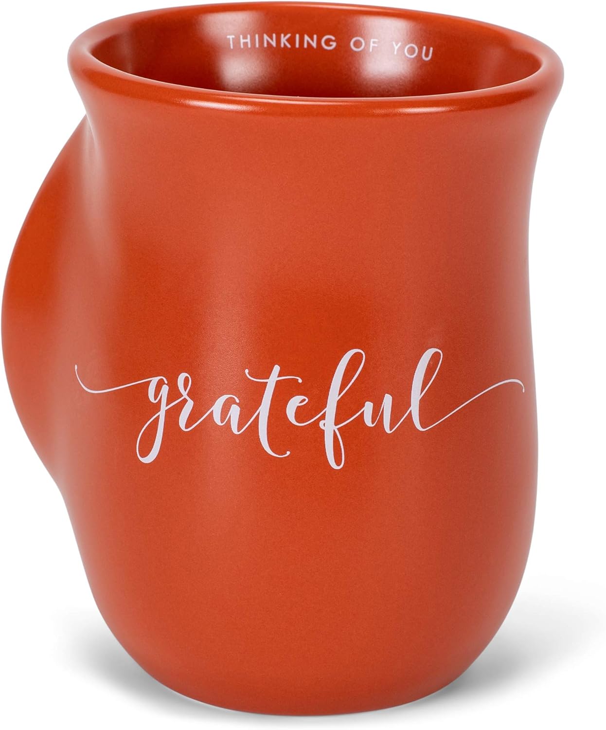 Lighthouse Christian Products Grateful For You Harvest Orange 14 Ounce Ceramic