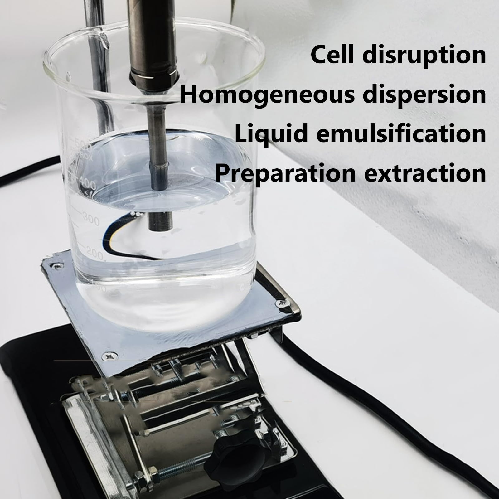 Ultraschall-Homogenisator Labor Emulgator Maschine Sonicator Prozessor für Flüssigkeitsemulgierung und homogene Dispersion mit digitaler Steuerung und Puls-Timer