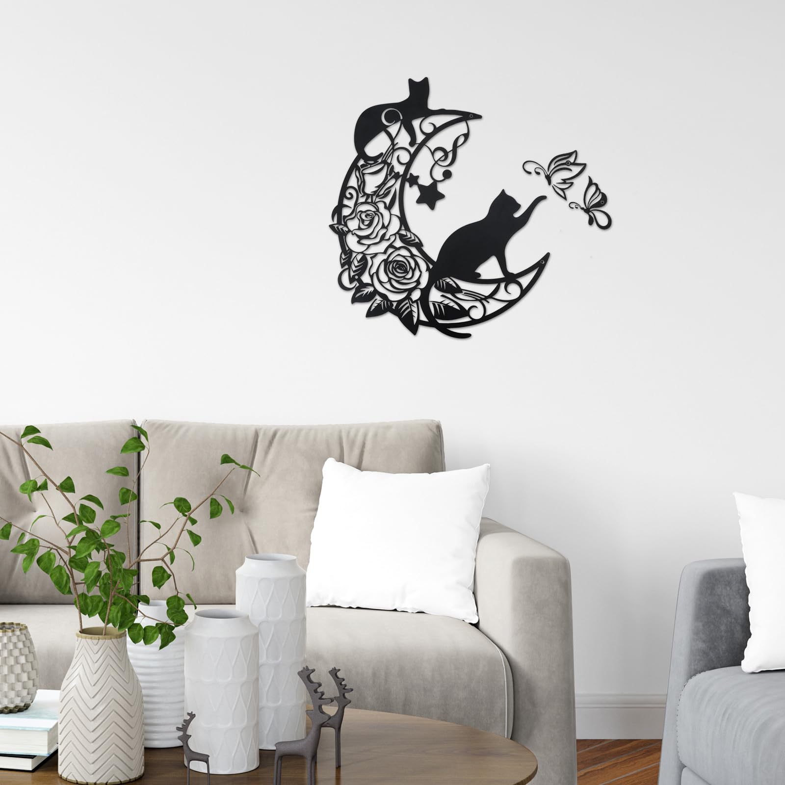 Arazzo Motivazionale Gatto Nero E Arcobaleno – Tapestry In Flanella 127x152 Cm Per Terapia, Ufficio, Cameretta