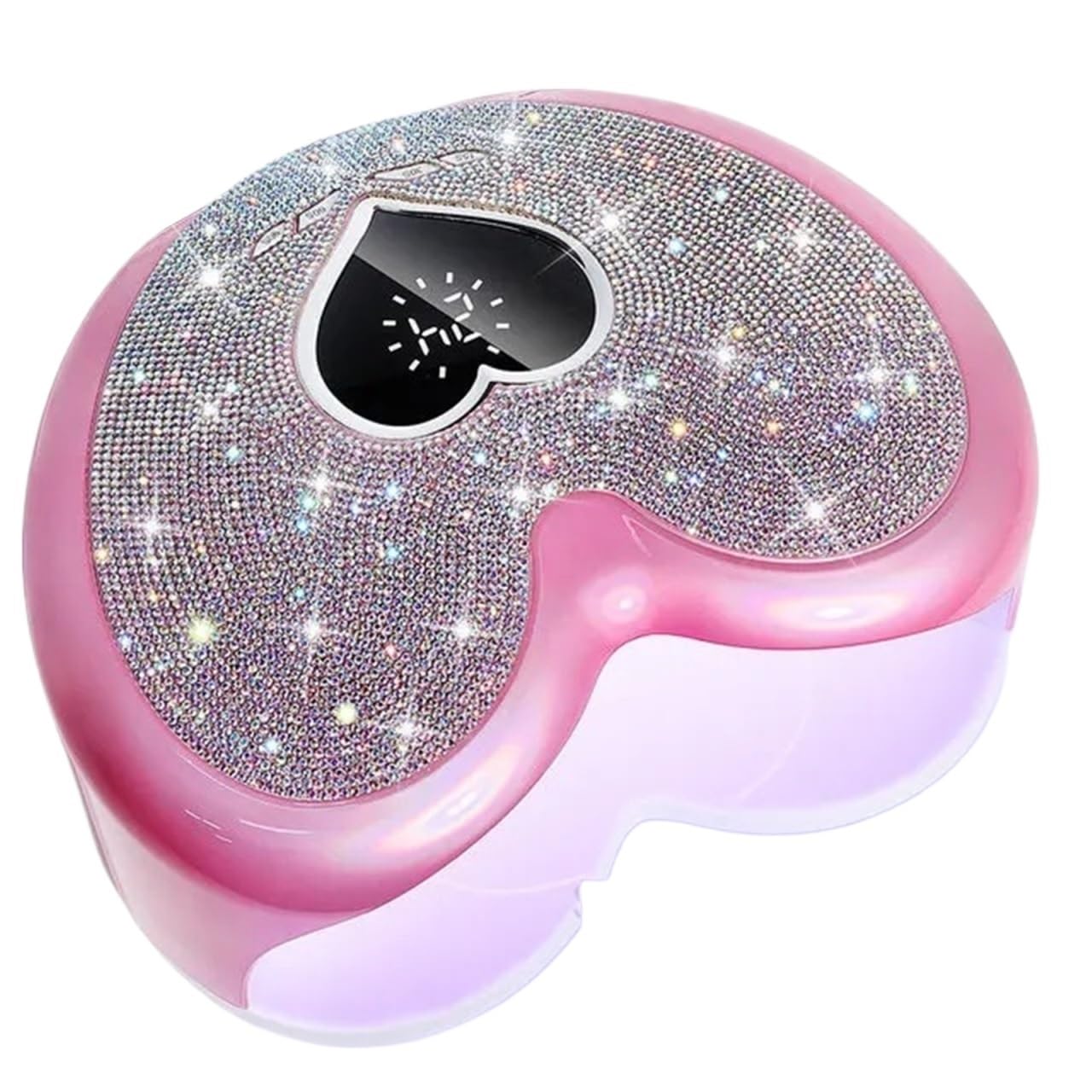 Lampa LED do paznokci, Akumulatorowa lampa UV LED do paznokci o mocy 96 W i frezarka z diamentowym wzorem w kształcie serca polerowania suszenia manicure(UV Lamp)