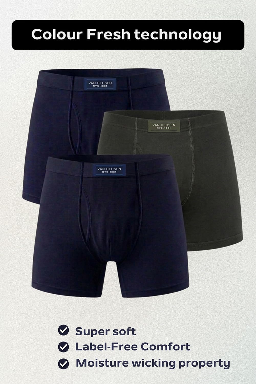 Van Heusen Men's Cotton Briefs (Pack of 3) (10031_Dark Navy, Dark Navy,PEAT-XL_Multicoloured_XL) 4