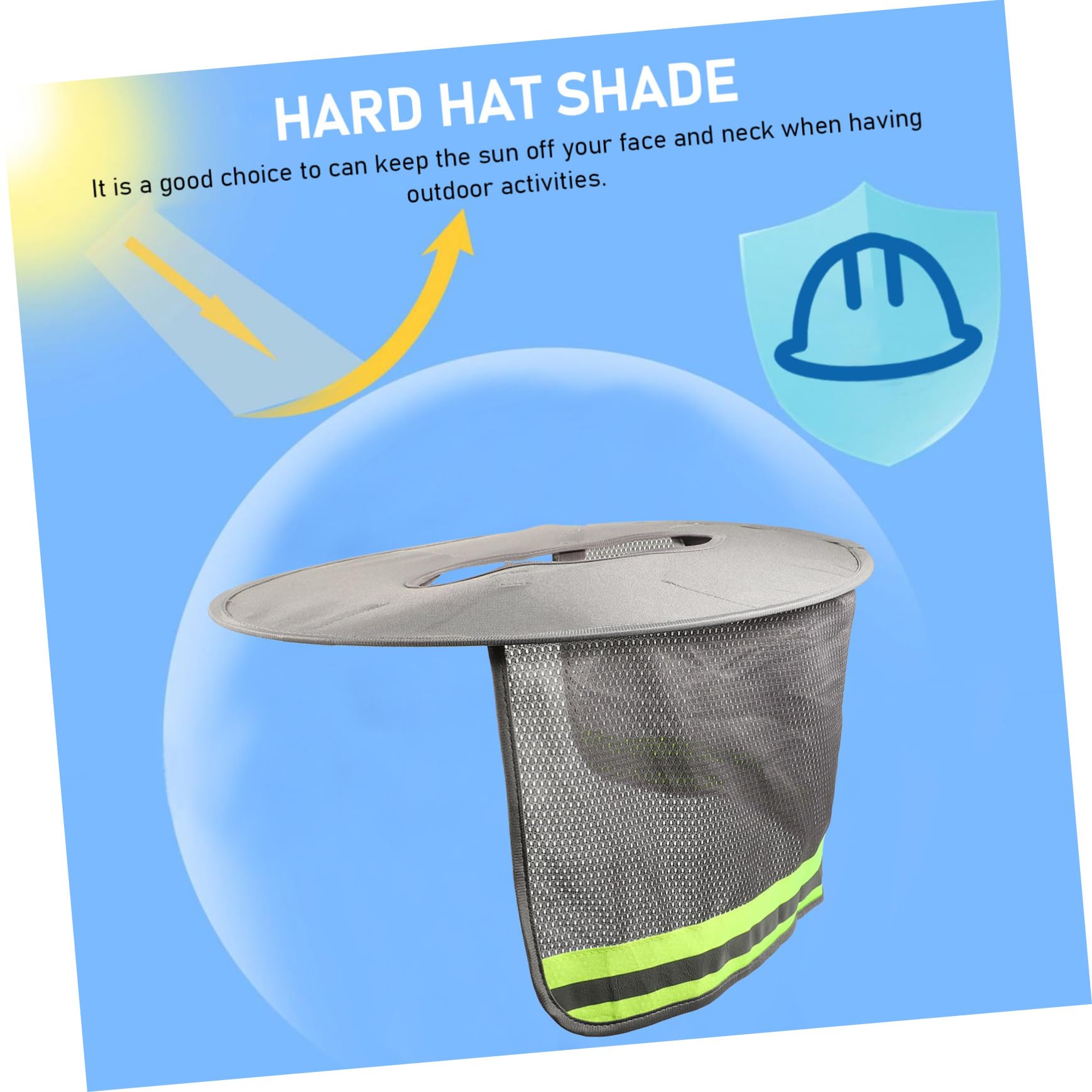 POPETPOP 6 Piezas para Casco con Protector Solar Transpirable Visera Reflectante para Cuello Accesorio Resistente para Construcción y Actividades