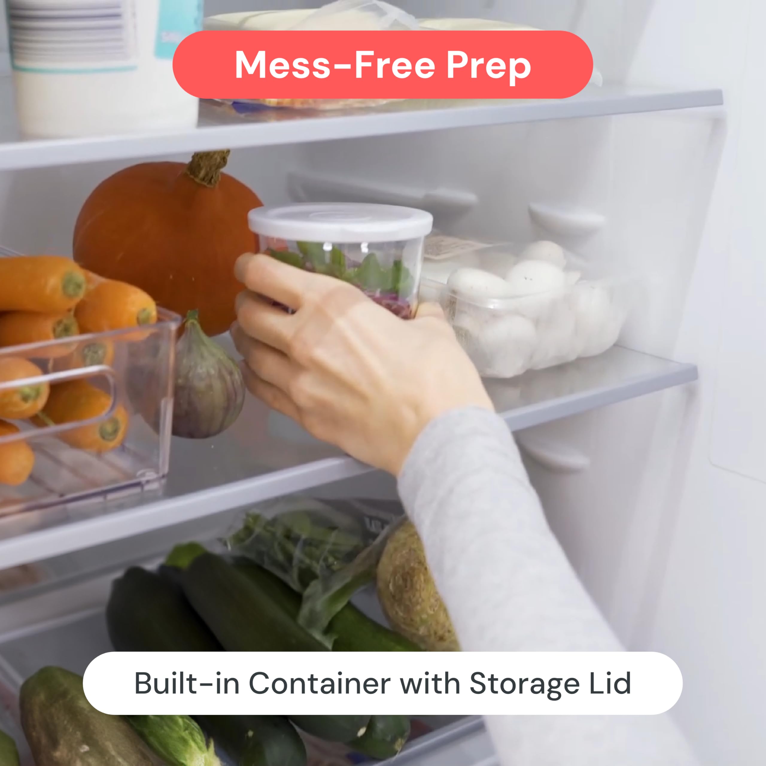 Fullstar Vegetable Spiralizer and Slicer - Zucchini Spiralizer Noodle Maker with Sharp Stainless Steel Blades, Spiralizer for Veggie Noodles, Cucumber Veggie Vegetable Zoodler, Kitchen Gadget (4 in 1)