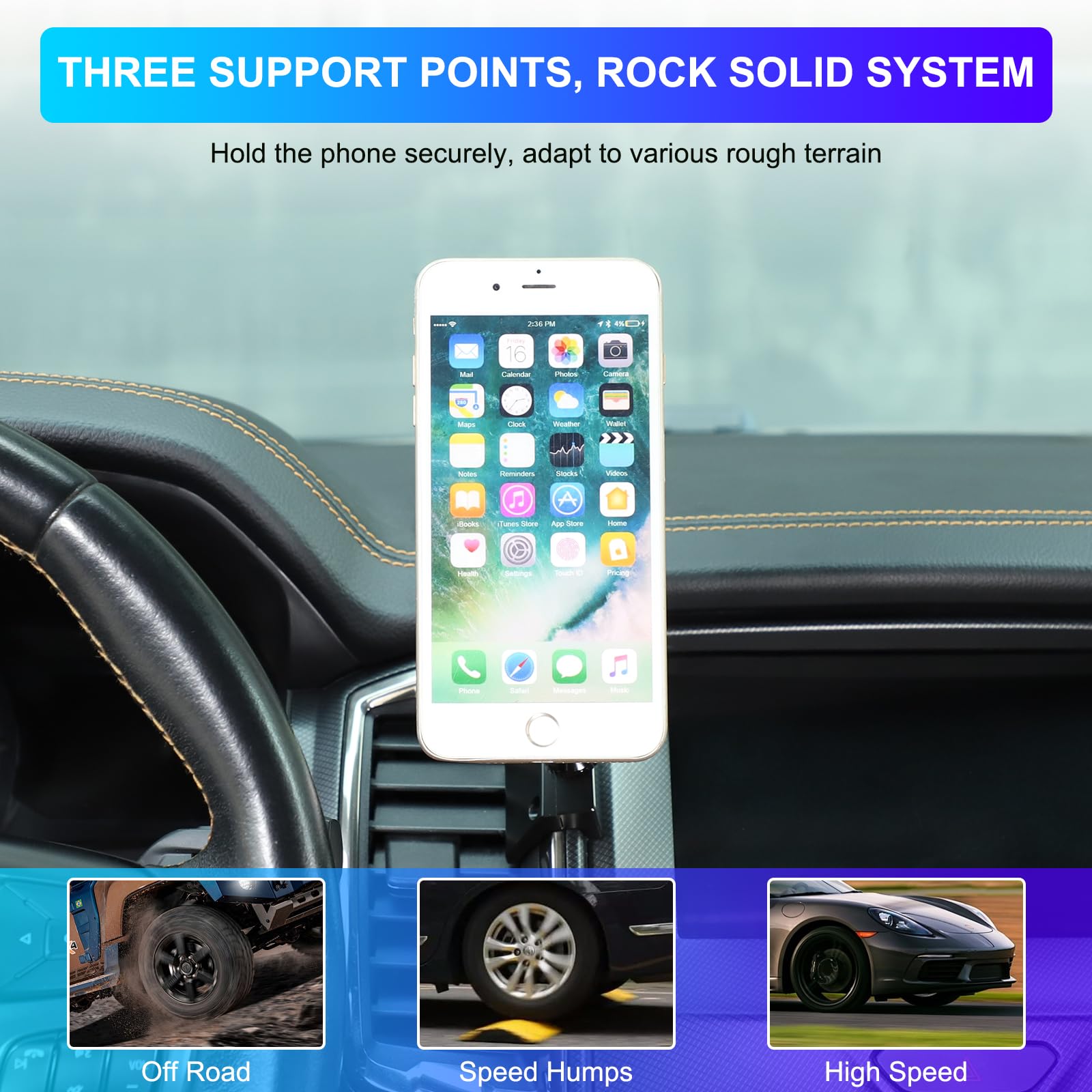 Supporto magnetico per cellulare Ford Ranger 2015-2021, speciale clip per bocchette di ventilazione, design E, anello magnetico forte, regolabile a 360°, nessun blocco della ventilazione (E