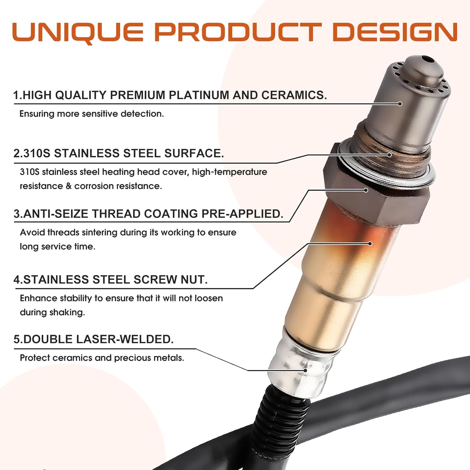 234-4528 234-4529 Upstream Downstream Oxygen O2 Sensor fit for Chevy Cruze 1.4L 2011-2015, fit for Chevy Sonic 1.4L 2012-2020, fit for Chevy Trax 1.4L 2013-2021,fit for Buick Encore 1.4L 2013-2021