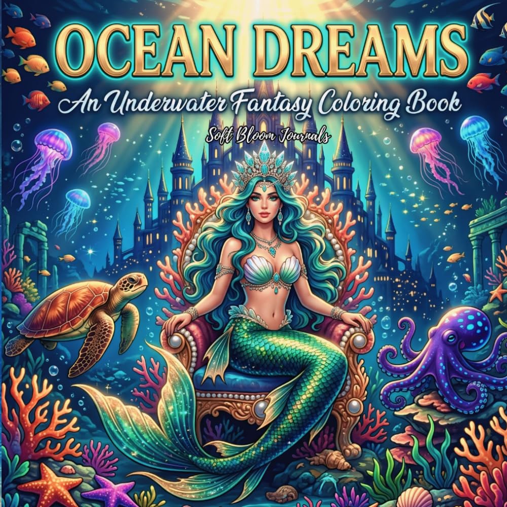 Ocean dreams: An underwater fantasy coloring book
