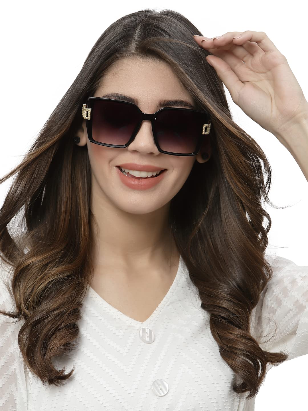 YOURSPEXPolarized Sunglasses for Women UV Protection - Gradient Eyeglasses Oversized Large 62mm, Black