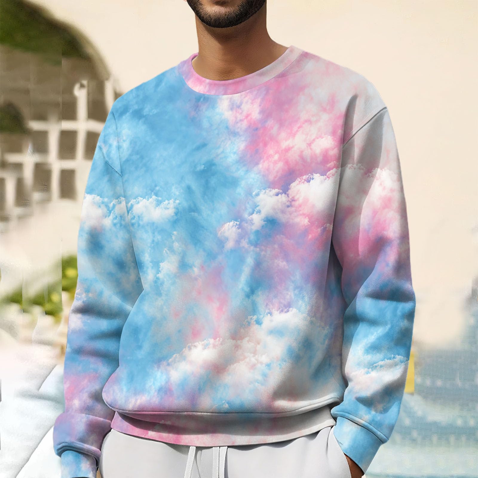 Camisa Sin Mangas Hombre Suéter Informal De Cuello con Estampado Tie-Dye para Fitness Mujer Gimnasio Top Deportivo Chaquetas Ropa Playa Corta Vento Caza Entrenamiento Boxeo Deporte Manga