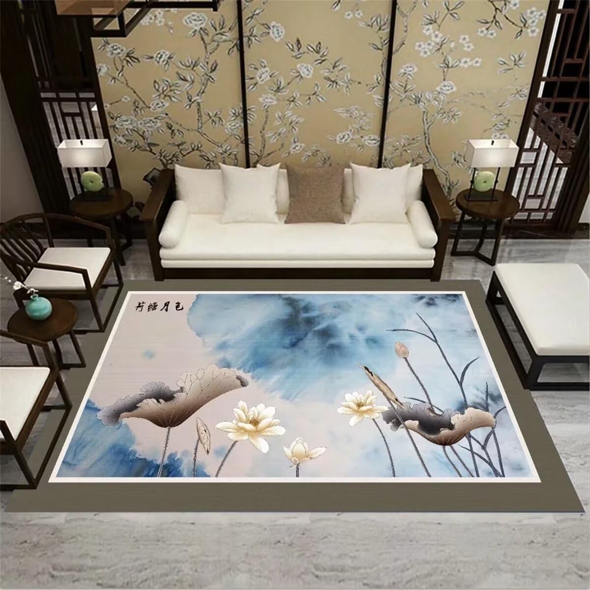 Tapis de chambre enfant abstrait 80x200cm lavable et antidérapant
