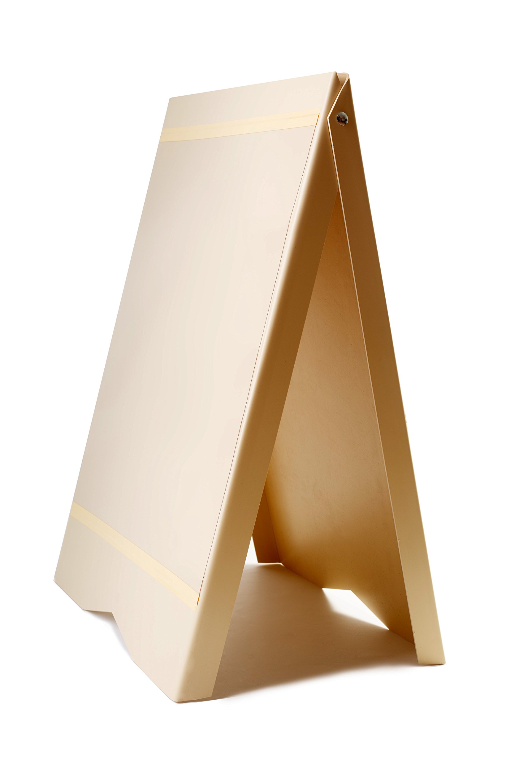 A-Board, Pavement Sign, Poster, Board, Display, Stand, PVC, for A2 Size Posters - Beige
