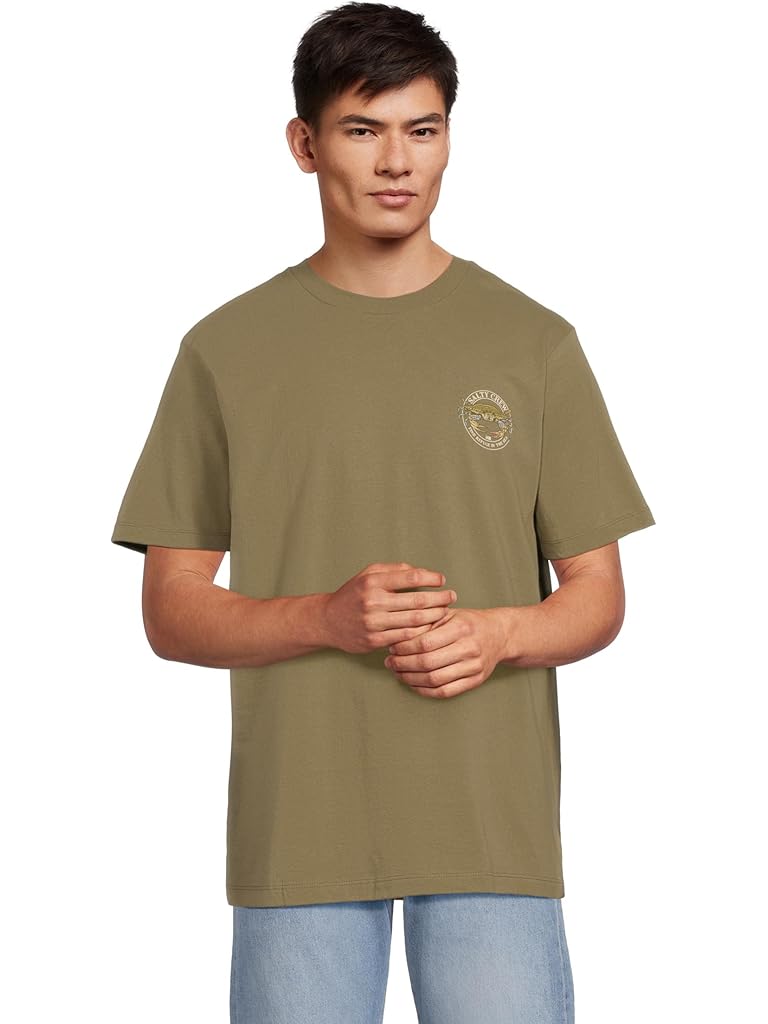 Olive Salty Crew Jimmy Short Sleeve Tee