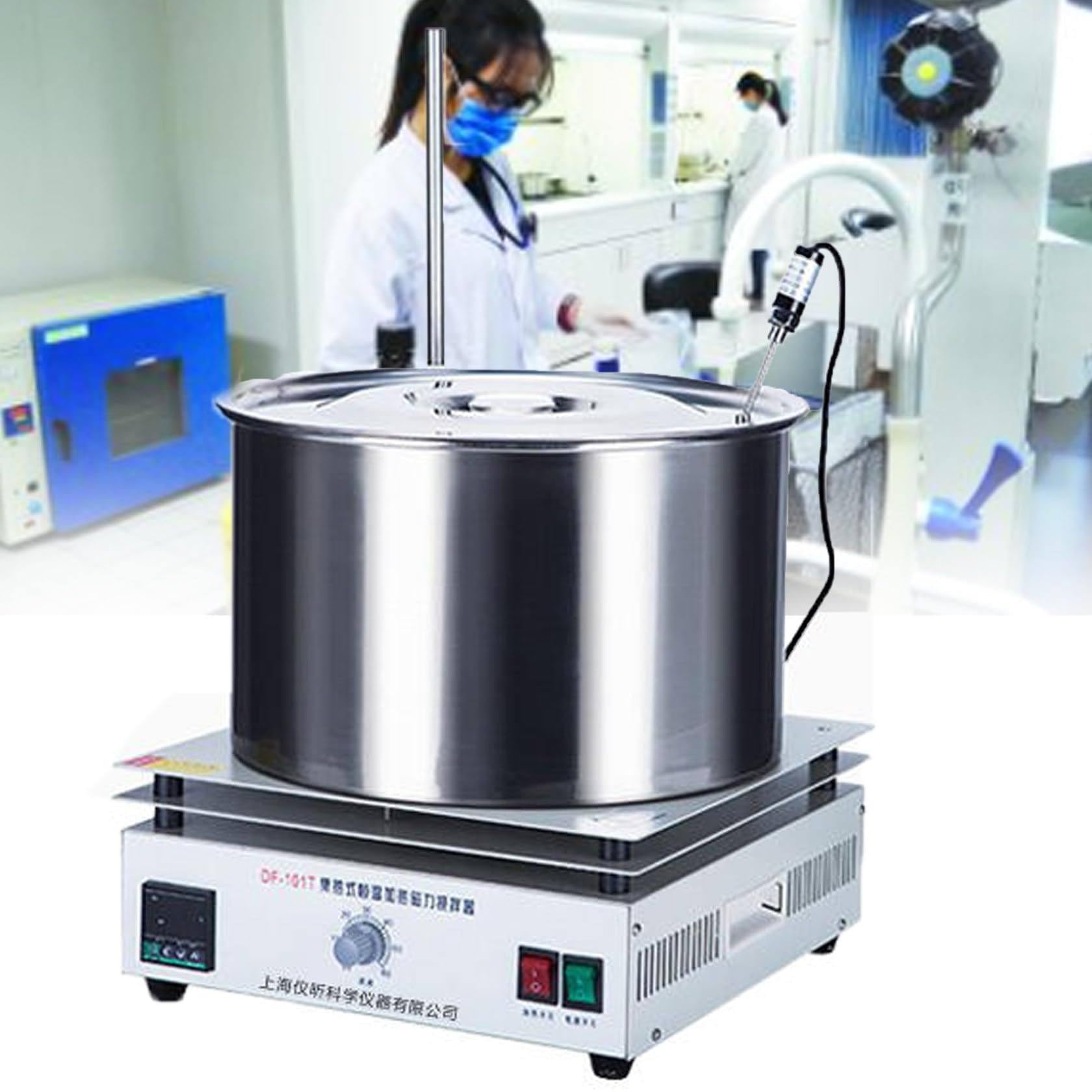Placa Calefactora Con Agitador Magnético, Olla Calefactora Con Agitador Magnético De Laboratorio, 5l/10l/15l Con Sensor De Temperatura,5L