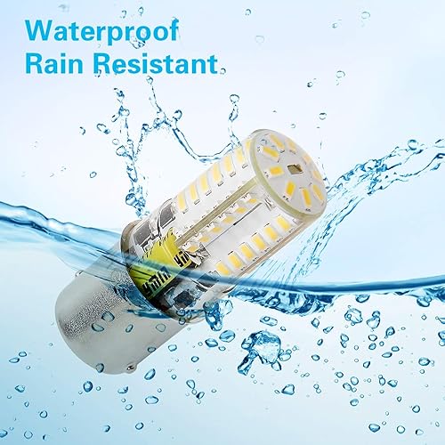 Miniatura 3 de PYJR Ba15s - Bombillas LED 1156 1141 1003 7506 de 12 V, base de bayoneta de un solo contacto, 5 W blanco cálido 3000K 500 lm, bombilla LED