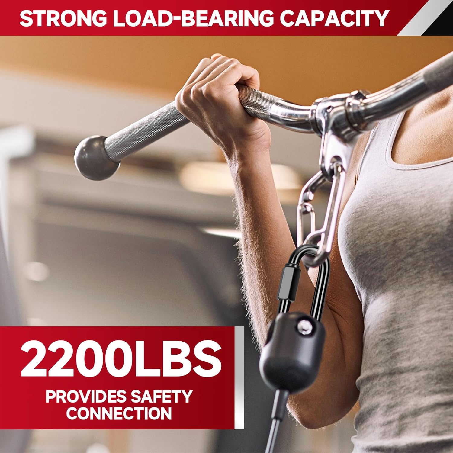 8Pcs 3.5” Quick Link Chain Connector, 2200lbs Capacity M10 Heavy Duty High Strength Giant Carabiners for Hammock, Swing, Camping, Fishing, Hiking - Image 2