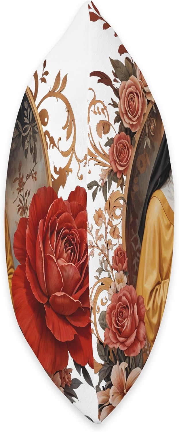 St Therese of Lisieux Little Flower Saint Roses Catholic Art Throw Pillow