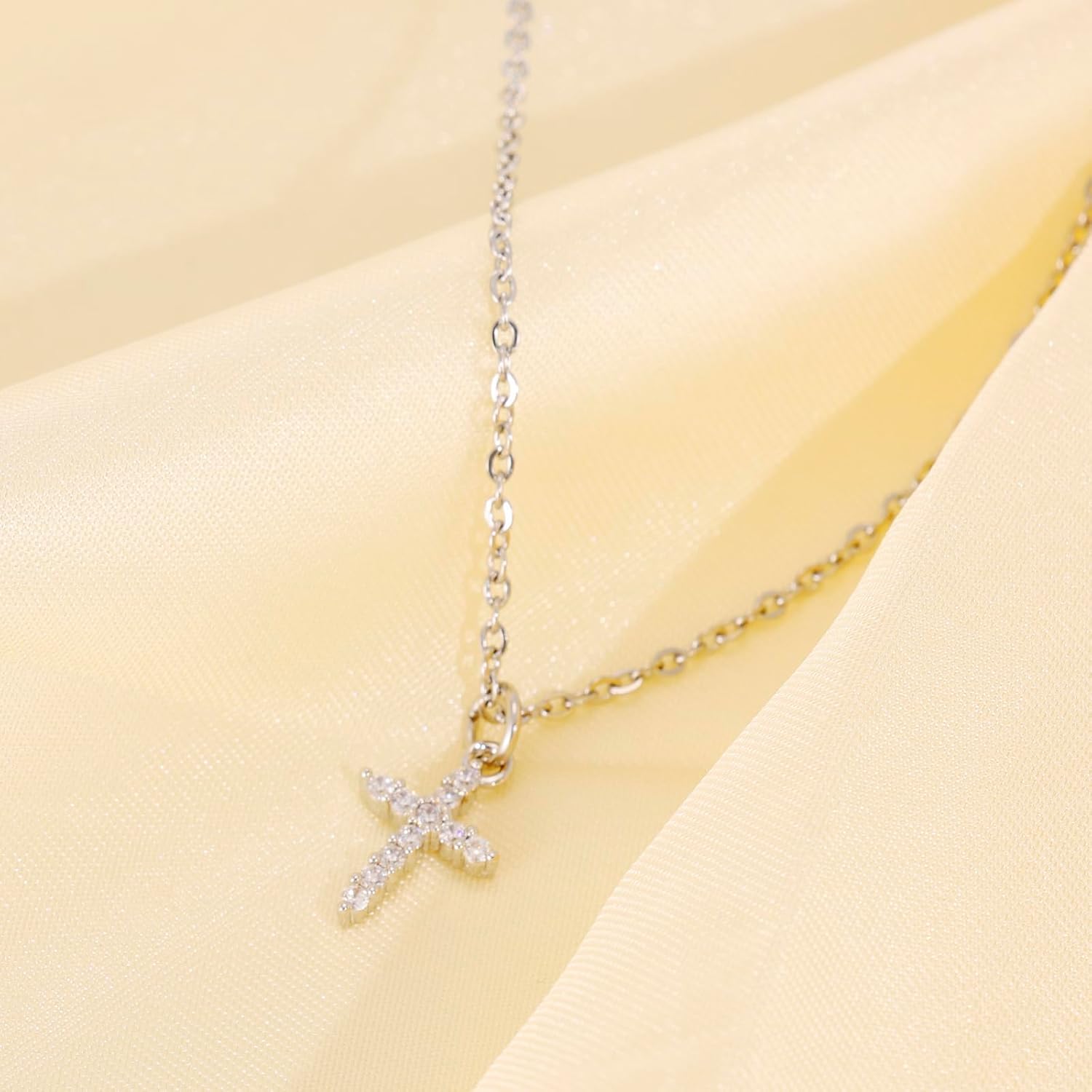 Kivosliviz Cross Necklaces for Women Adults Ladies Best Friends Wife Catholic Gift Christening Necklace - Image 5