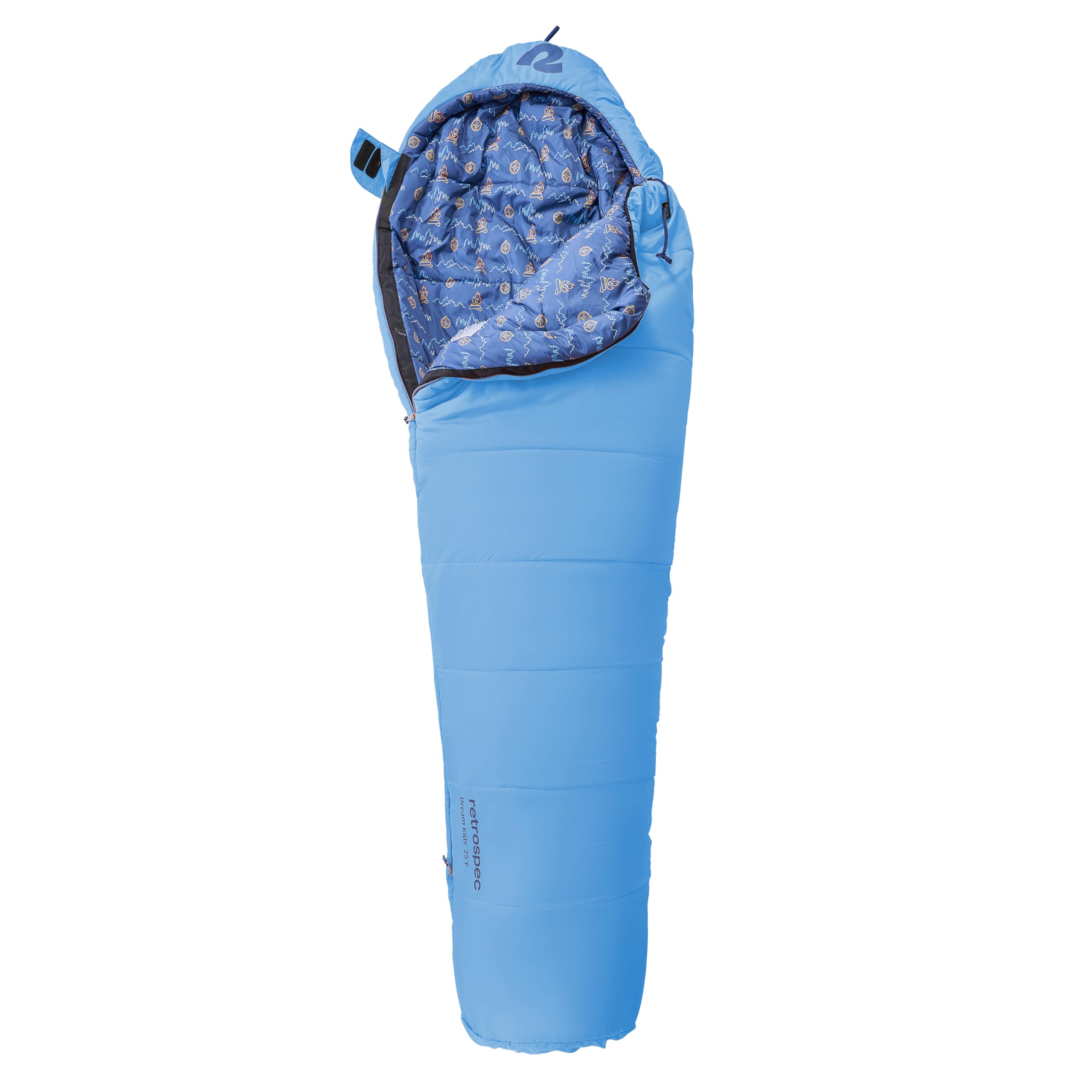 Photo 1 of Retrospec Dream 25 Kids Sleeping Bag for Camping - Mummy Style, Water-Resistant, Lightweight 3lbs 3oz, Adjustable Length, Draft Collar, 25°F Rating