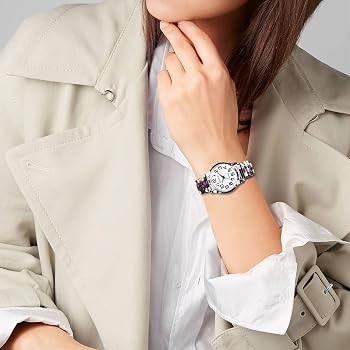 Montre Femme Extensible Bohème JewelryWe – Quartz Analogique Acier Inox, Chiffres Arabes, Étanche 1ATM