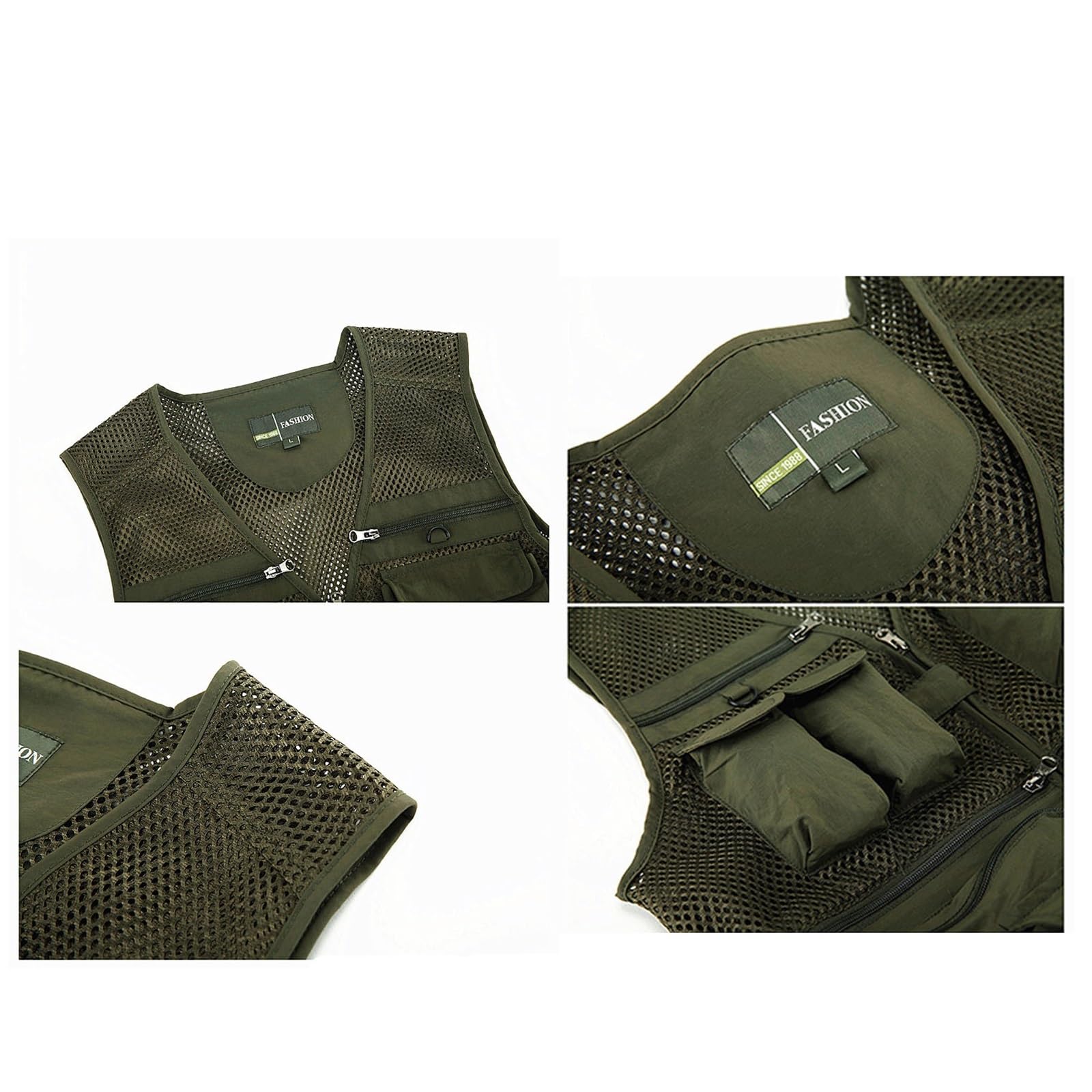 Wygwlg Gilet da Uomo Leggero e Senza Maniche, con Cerniera