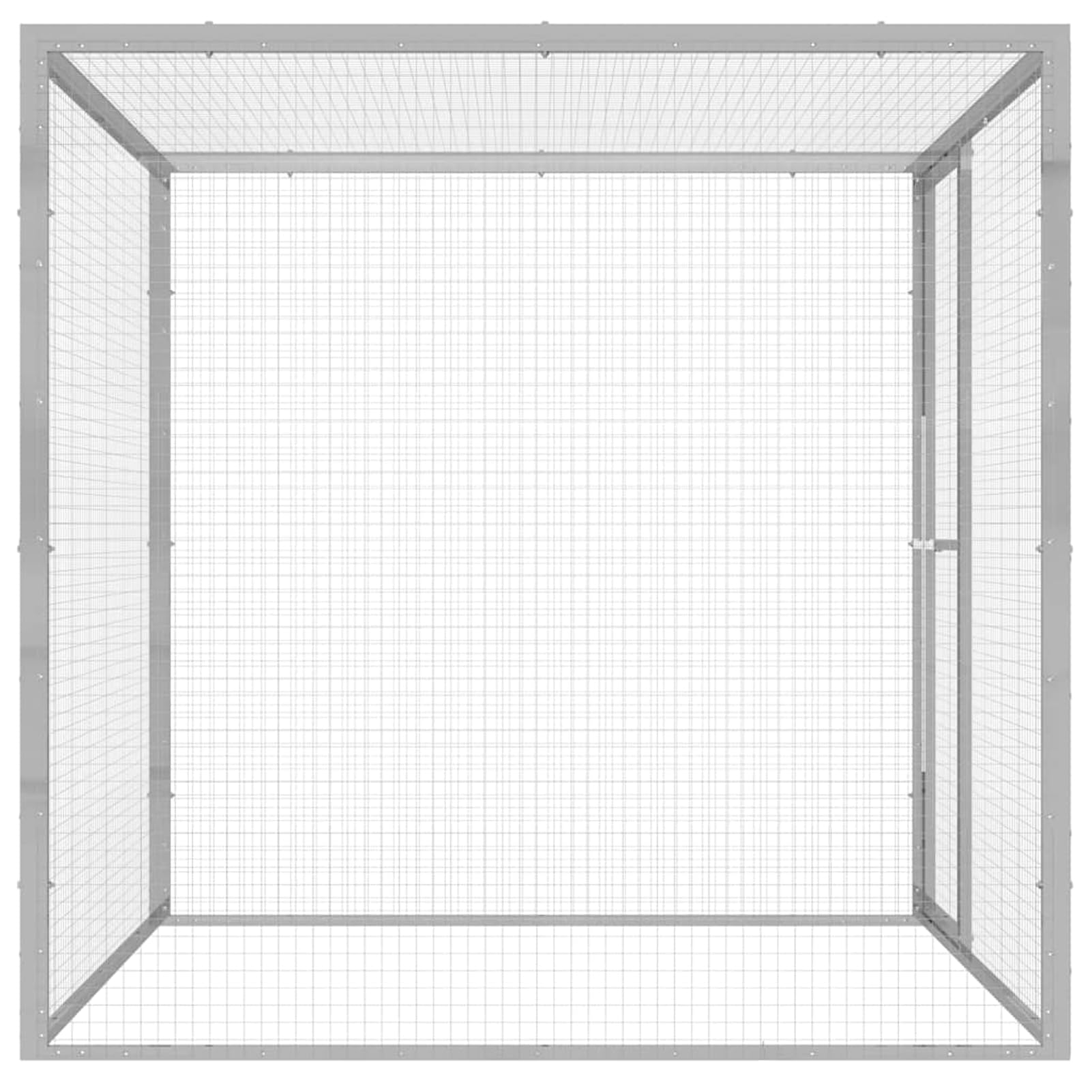Tidyard Jaula para Gatos Segura y Cómoda - Exterior, Acero Galvanizado, 1.5x1.5x1.5m, para Mascotas Modelo YFXLRZJ-146356ES
