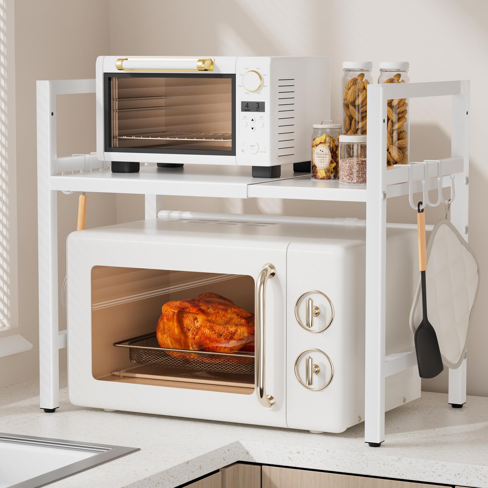 Amazon.co.jp: Rakuisme レンジ上ラック レンジラック 伸縮式 幅36