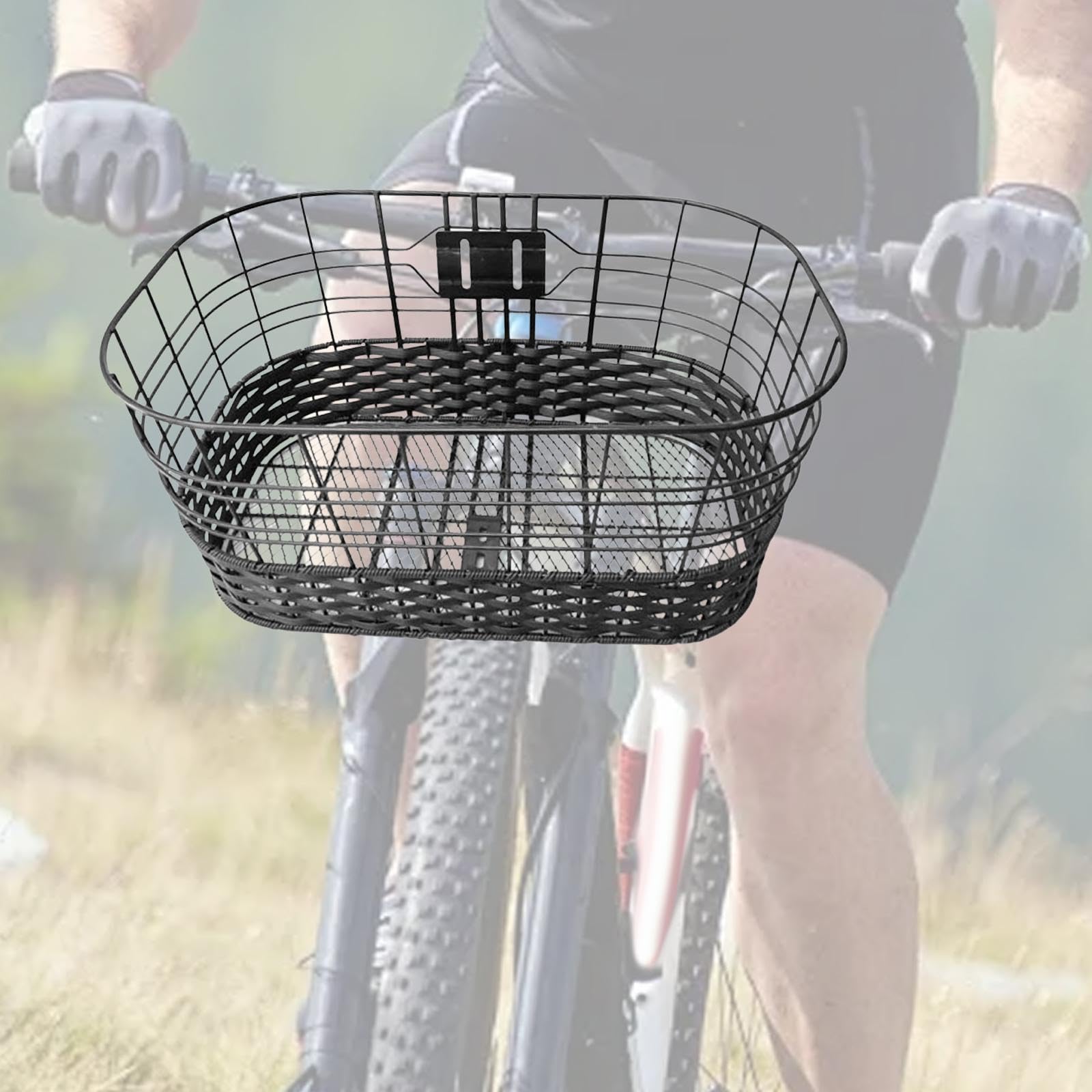 Fahrradkorb, Gepäckkorb für Fahrräder, Rostbeständige Beschichtung, Einfache Montage, Groß