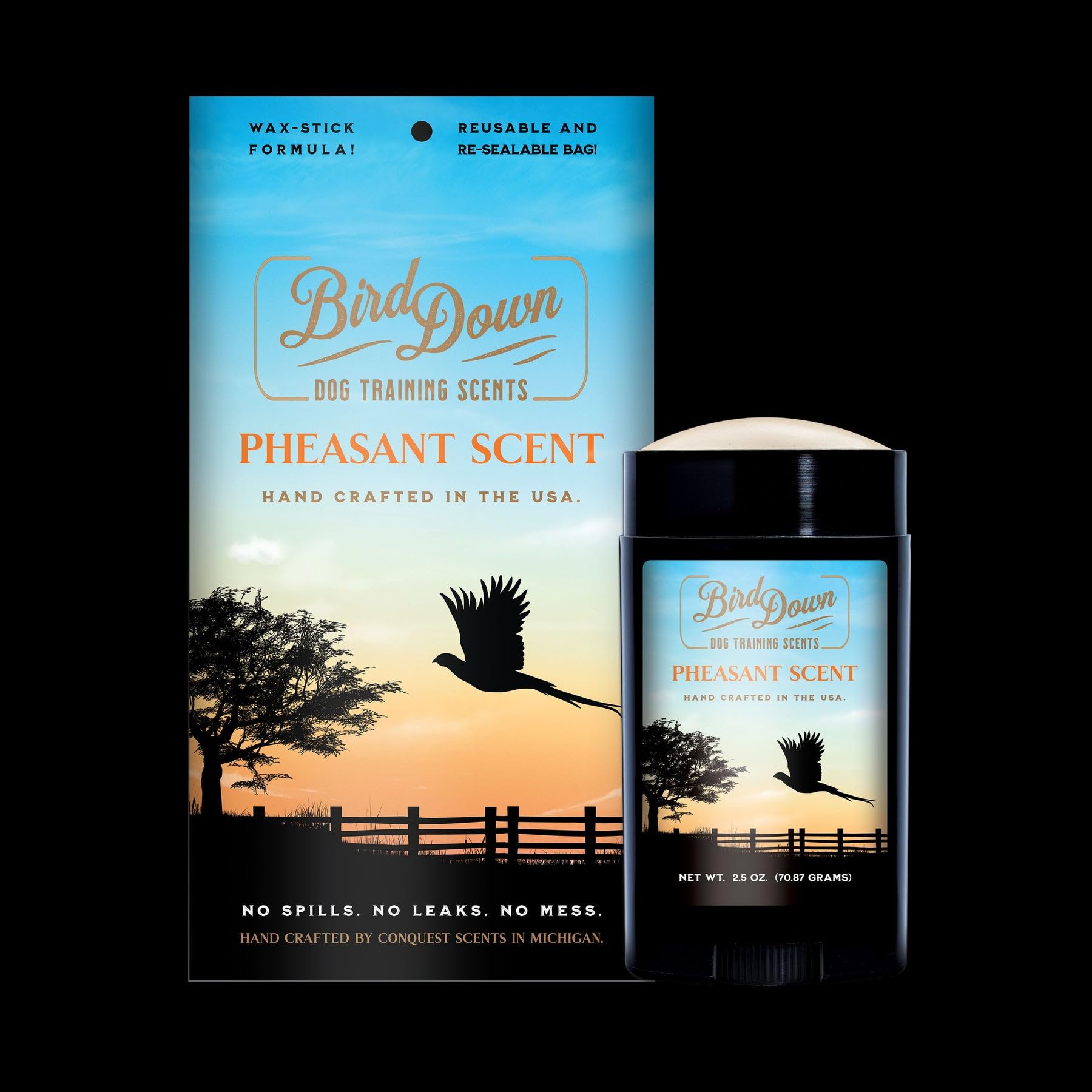 Conquest Scents BirdDown Pheasant Scent Stick, Dog Training Wax, 2.5 oz