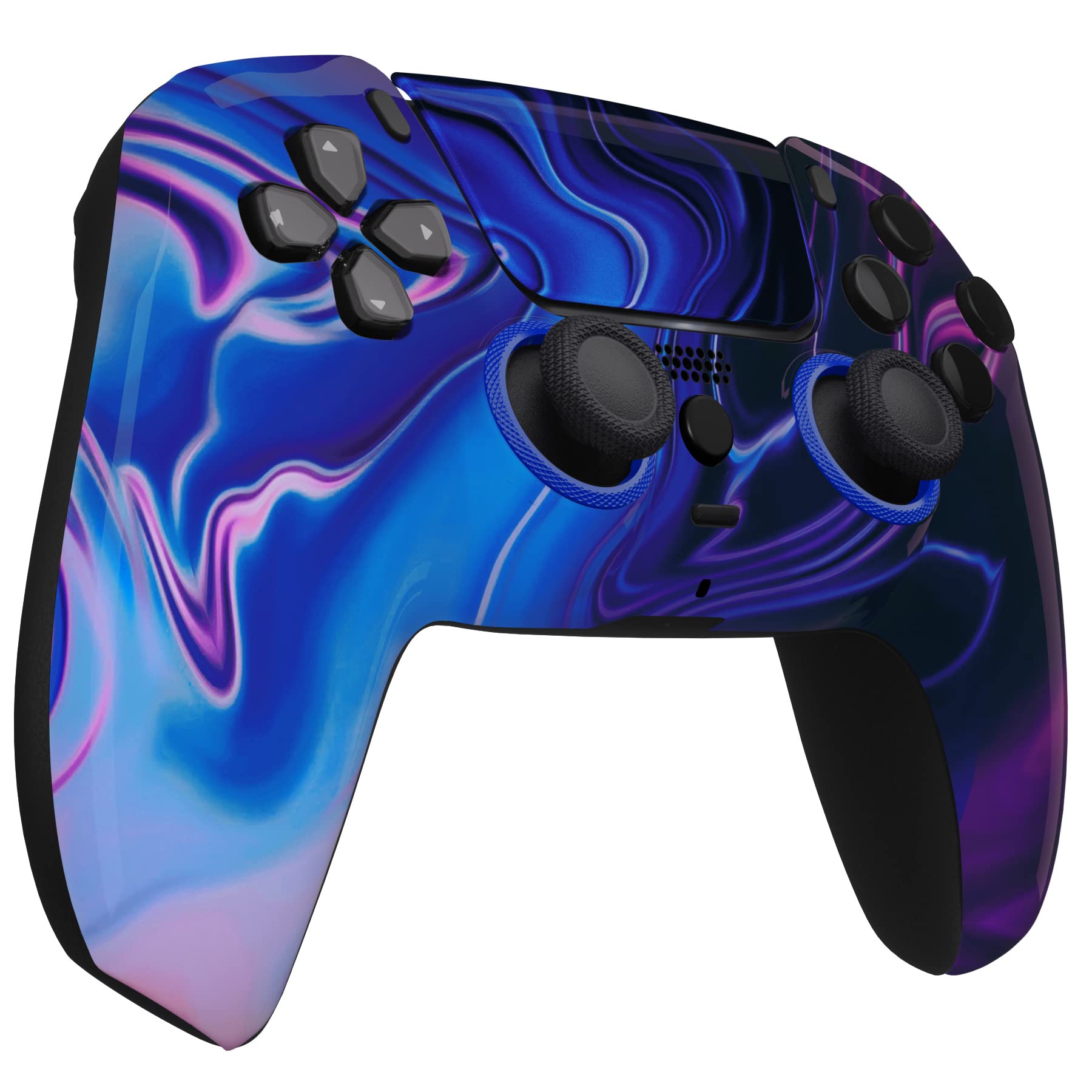 eXtremeRate Luna Cover Ricambio per ps5 Controller,Custodia Copertura Frontale Scocca Shell Ridisegnato&Touchpad&Anelli Compatibile con ps5 Joystick BDM 010/020/030/040/050-Origine del Caos