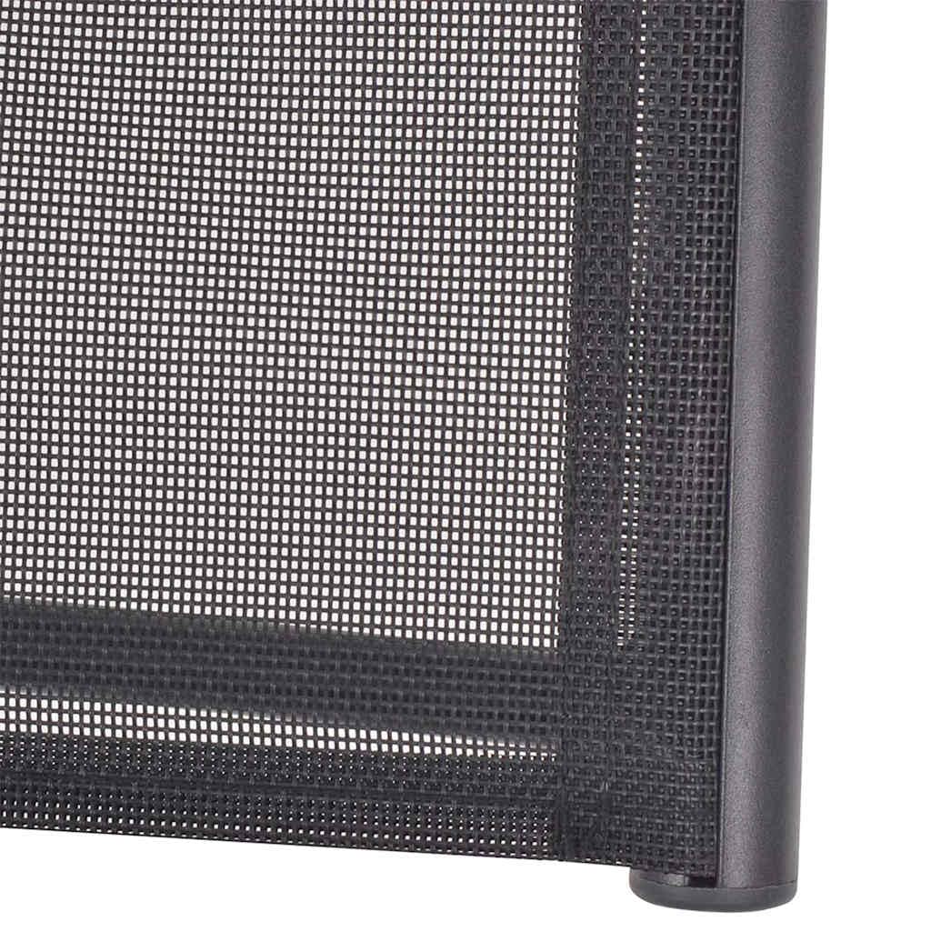 SYDE Leżak z aluminium i tekstylenu czarny