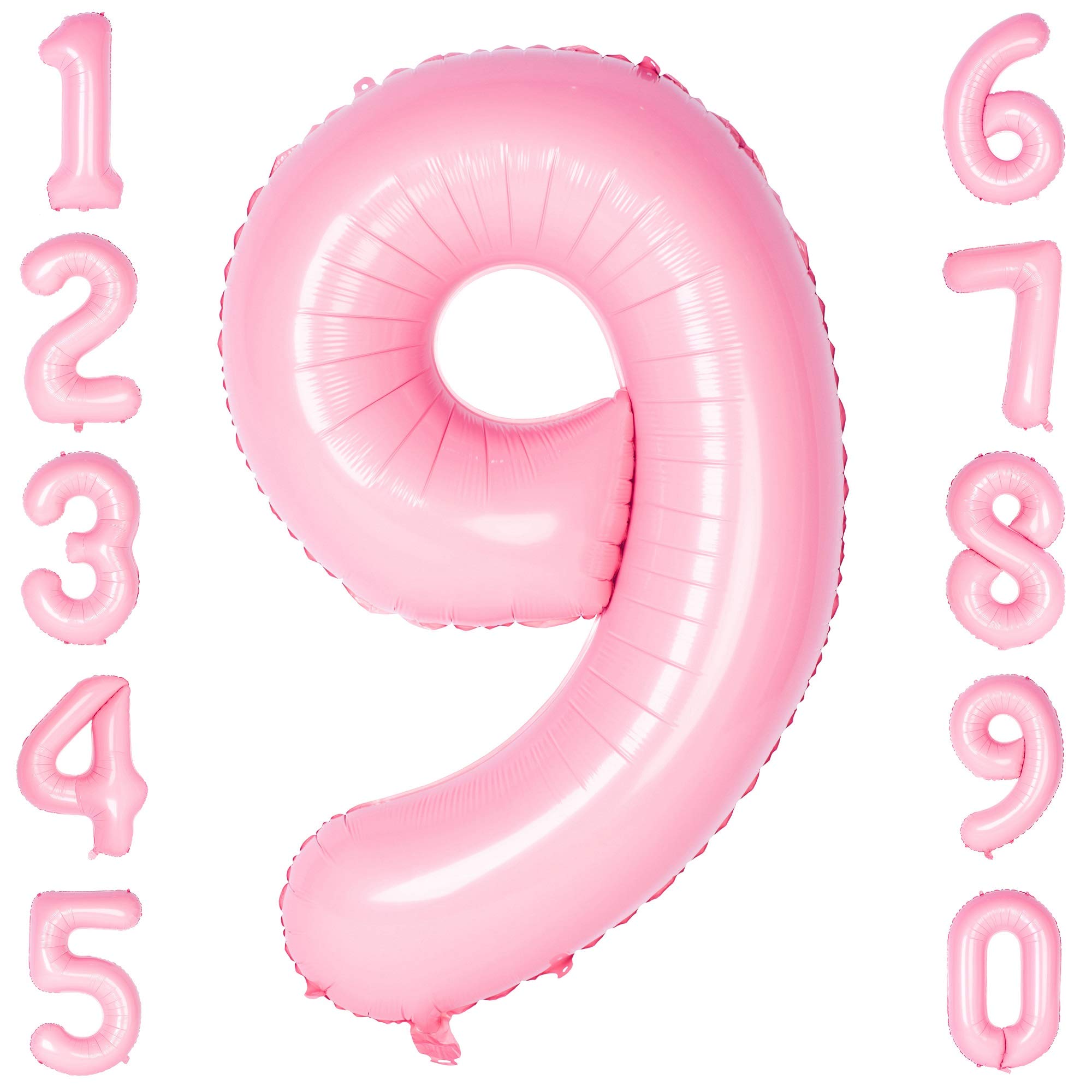 Red 0 balloon 40 Inch Giant Helium Foil Number 0 to 9 Red Balloon Birthday Wedding Party Digital Decorations (Number 0) — view 93