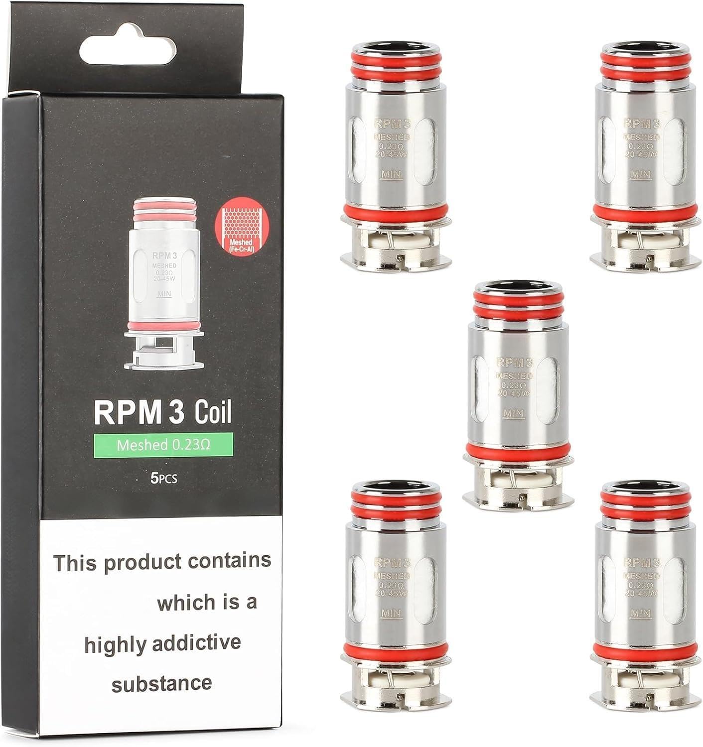 for SMOK RPM5 5 Coil RPM3 RPM 3 Nord 5 Coils RPM85 100 Pod Coils 0.23 ohm Pack of 5