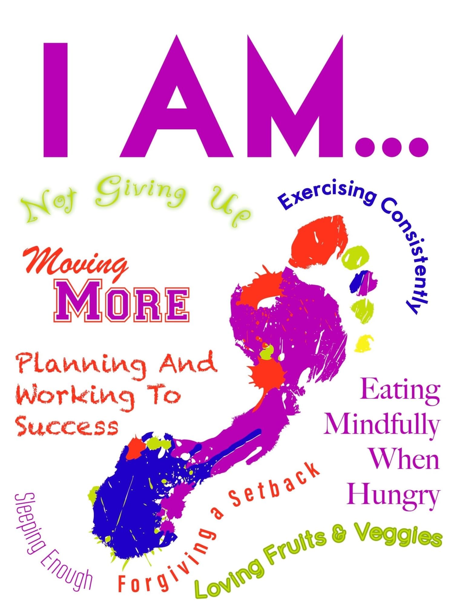 ZNRNVYIEN Set of Empowerment Posters, I Am & Affirmations Bundle, Motivational Gallery Wall for Bedroom Unframed,12x18inch(30x45cm)