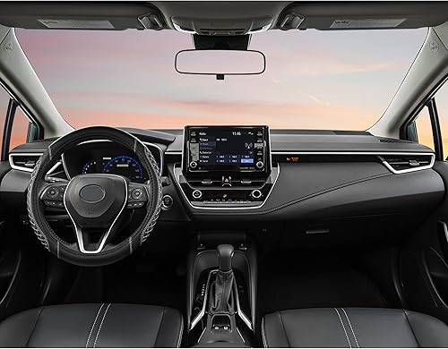 Miniatura 5 de West Llama Funda personalizada para volante de automóvil para Toyota Rav4 Corolla Camry Highlander (acolchado de diamante, negro + gris, tamaño