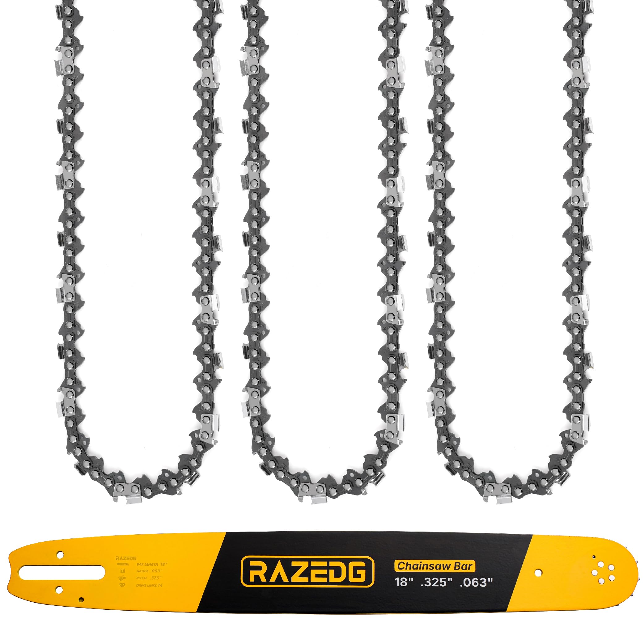 RazEdg 18 Inch Chainsaw Bar and Chain Combo