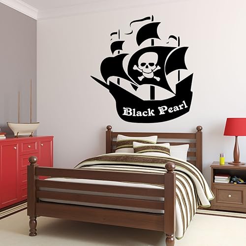 Miniatura 8 de Custom Name Pirate Ship Wall Decal  Personalized Removable Vinyl Sticker for Boy or Girl Bedroom, Playroom, School Classroom, Nursery, Preschool