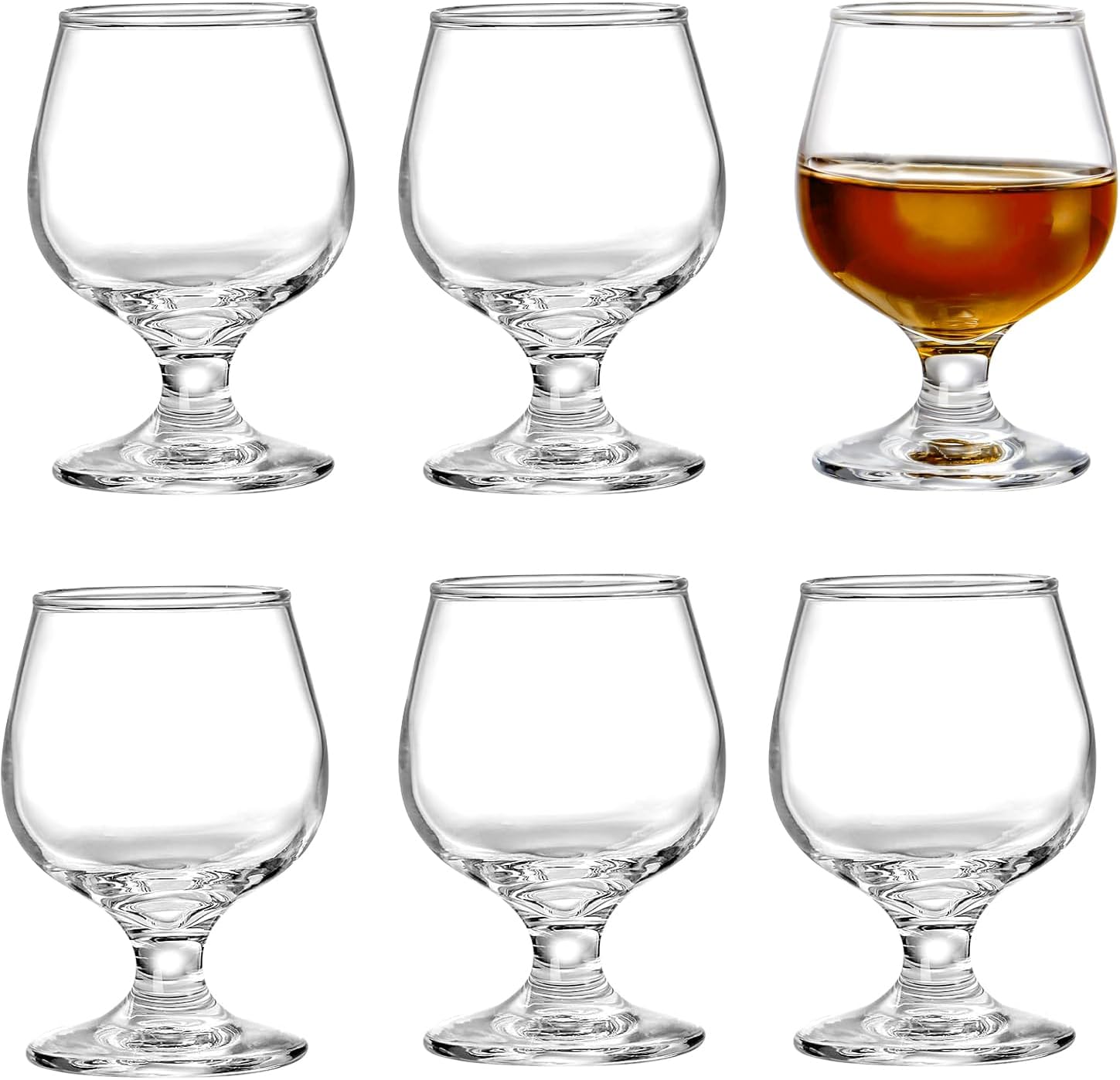 Set of 6 Small Brandy Snifters 5 OZ Cognac Glasses Cute Snifters Shot Glasses for Bourbon, Tequila, Whisky, Scotch or Spirit Drinks(160 ml)