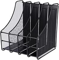 Vista 5 de Durable Metal Vertical File Organizer for Office, Home, School