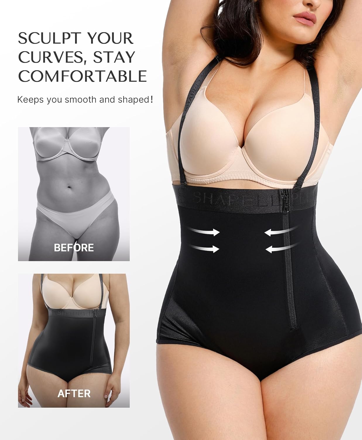 SHAPELLX High Waisted Shapewear for Women Tummy Control Body Shaper Fajas Colombianas Compression Bodysuit Control Panties - Image 4