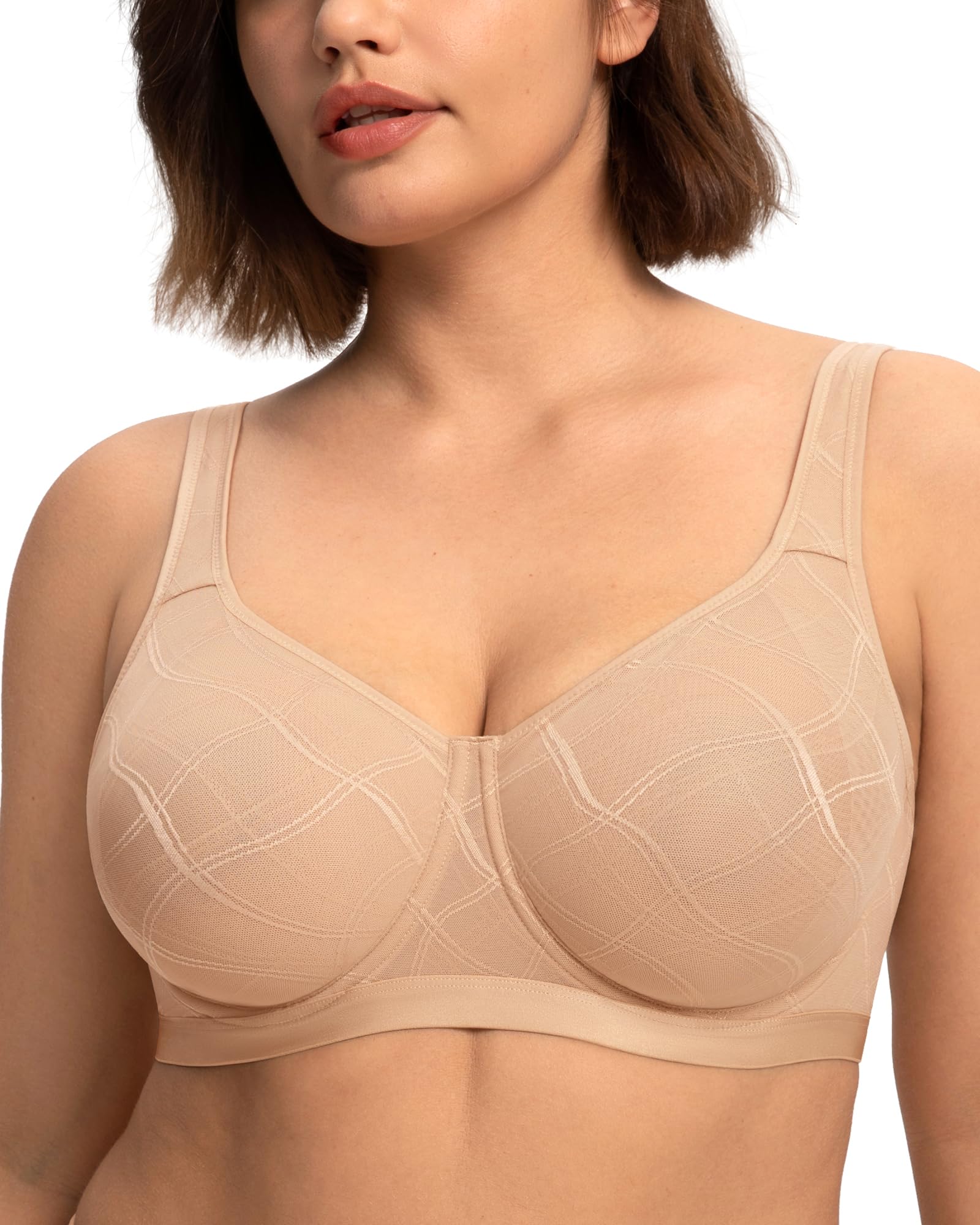 HSIA Minimizer Bras Mesh Jacquard